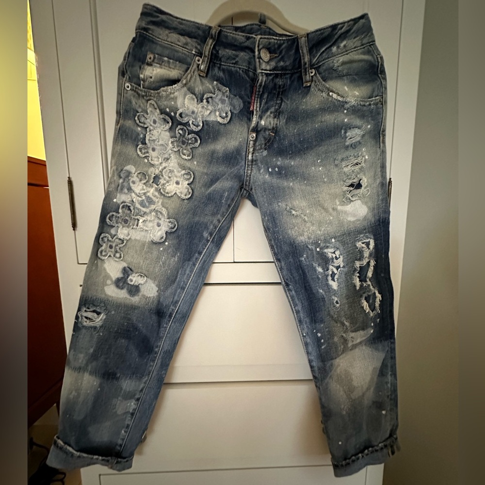 Dsquared cropped low waist women’s jeans size 38